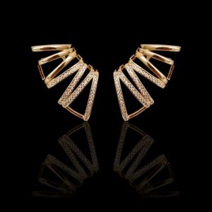 Brinco Ear Cuff Cravejado Com Zircônias