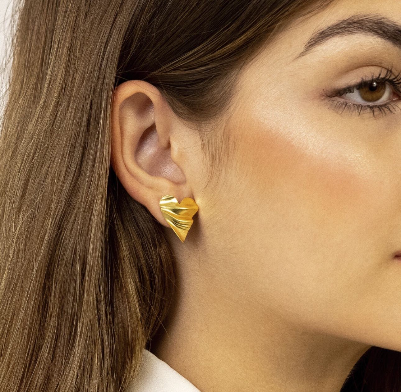 Brinco Coração Orgânico P